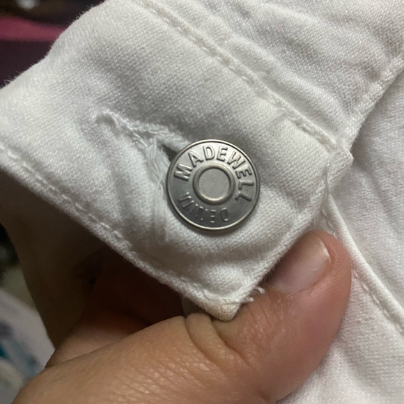 White Distressed Madewell Jeans - Picture 3 of 7